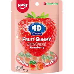 Amos 4D Juicy Burst Strawberry Fruit Gummy 65g