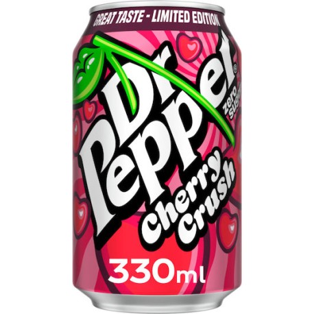 Dr Pepper Zero Sugar Cherry Crush Limited edition 330ml