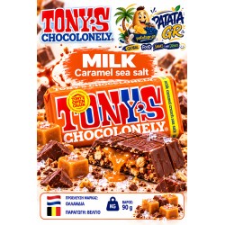 Tony's σοκολατα Γάλακτος Με Καραμέλα και Θαλασσινό Αλάτι 90g