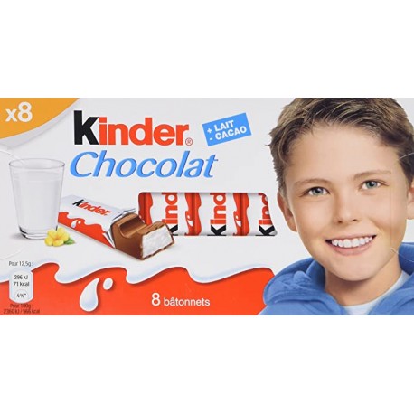 Σοκολάτα με Γέμιση Γάλακτος Kinder (8x12,5g)
