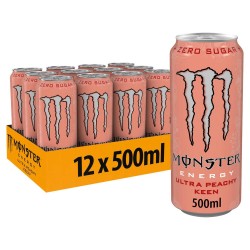 Monster Energy Drink Ultra Peachy Keen 12 x 500ml / sugar free.
