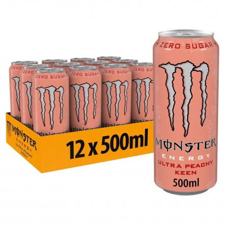 Monster Energy Drink Ultra Peachy Keen 12 x 500ml / sugar free.