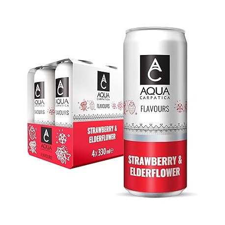 AQUA Carpatica Sparkling Flavours Strawberry & Elderflower 330ml
