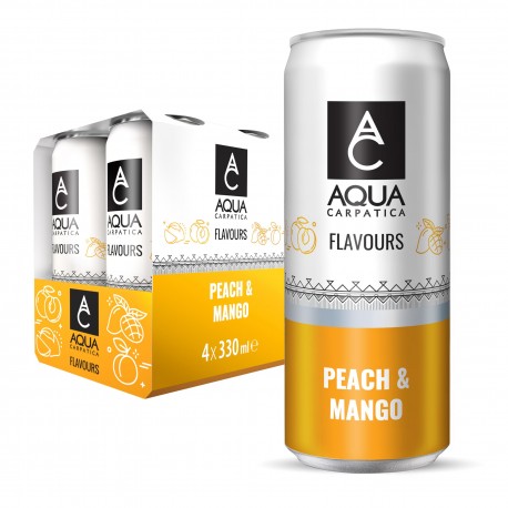 AQUA Carpatica Sparkling Flavours Mango & Peach 330ml